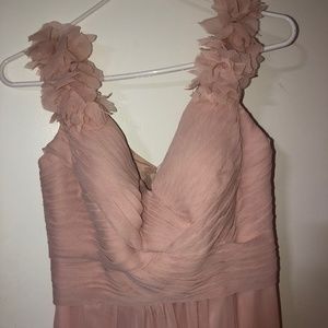 Mori lee blush bridesmaid dress